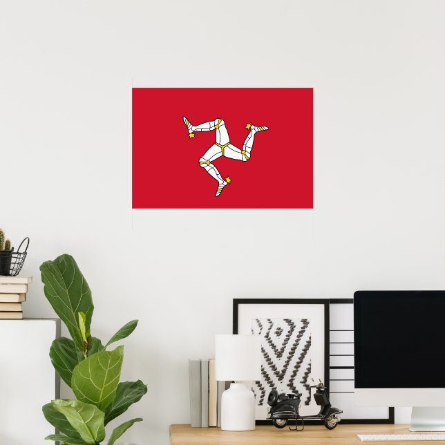 Isle of Man flagga Poster (Hemmakontoret)