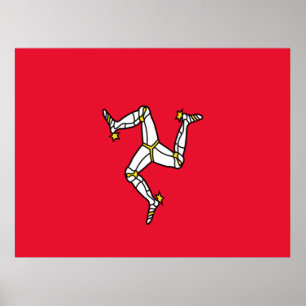 Isle of Man Flagga Poster