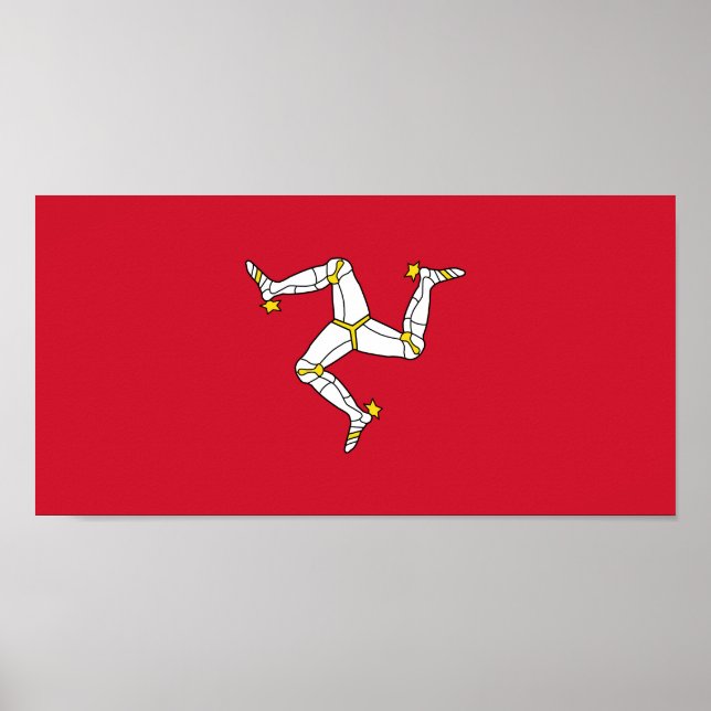 Isle of Man Flagga Poster (Framsidan)