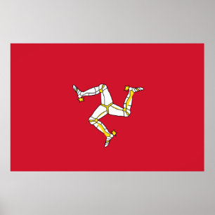 Isle of Man flagga Poster