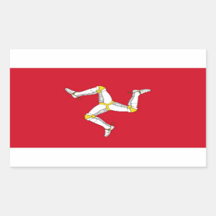 Isle of Man Flagga Rektangulärt Klistermärke