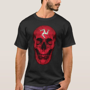 Isle of Man Flagga Skull Manx Roots Proud Patrioti T Shirt