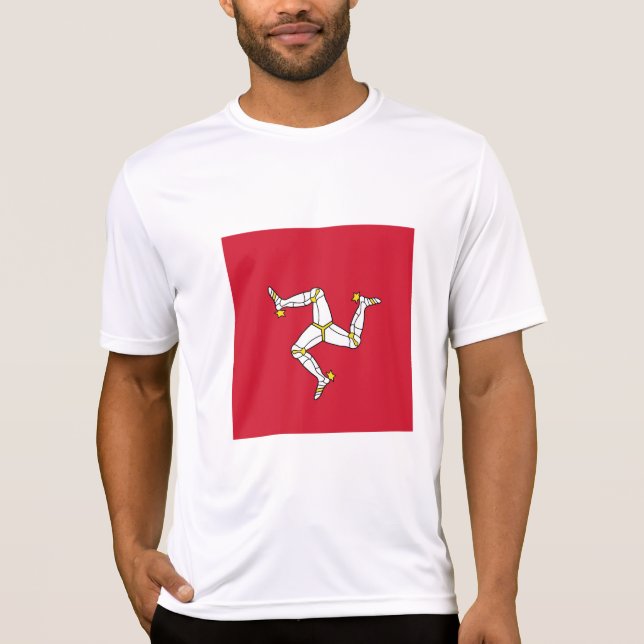 Isle of Man flagga T Shirt (Framsida)