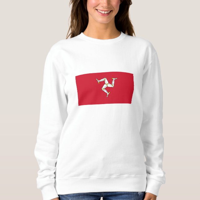 Isle of Man Flagga T Shirt (Framsida)