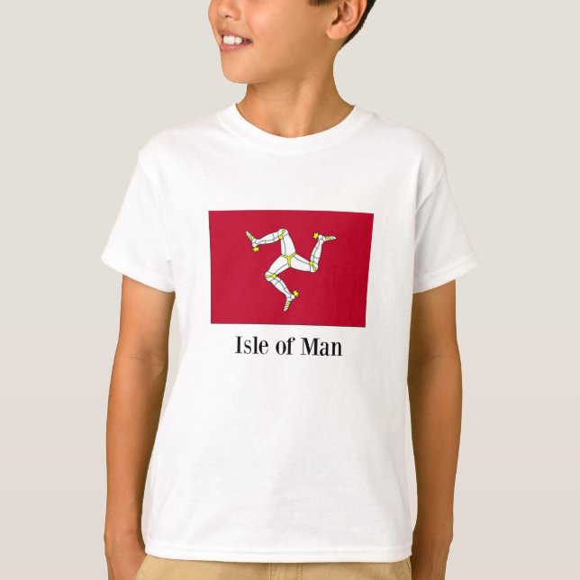 Isle of Man flagga T Shirt (Framsida)