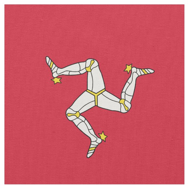 Isle of Man flagga Tyg (Närbild)