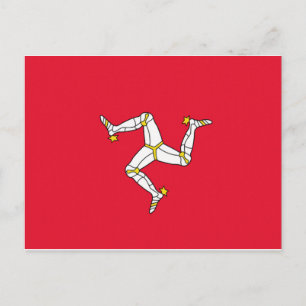 Isle of Man Flagga Vykort