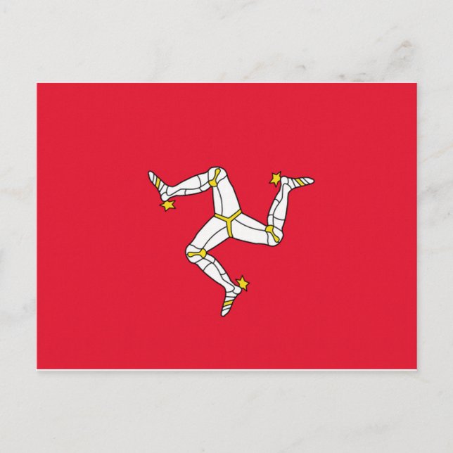 Isle of Man Flagga Vykort (Framsida)