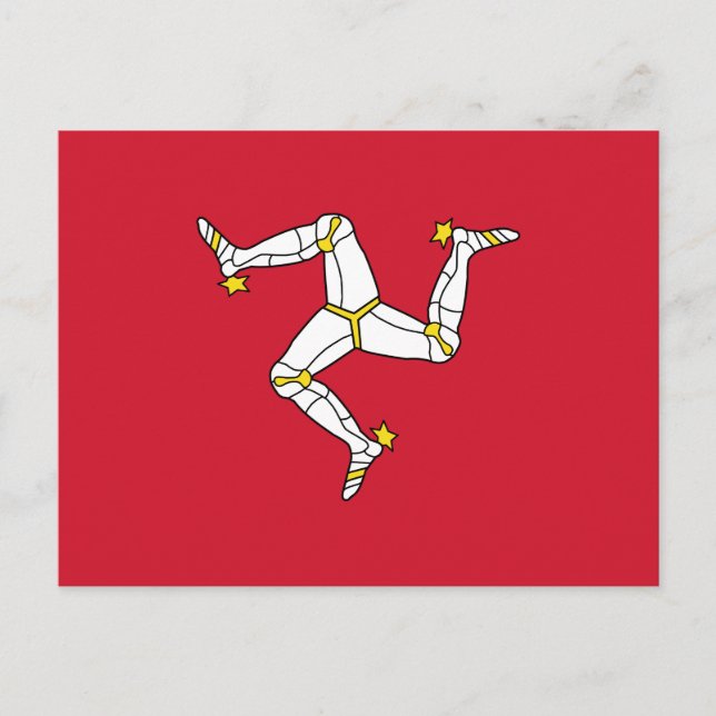 Isle of Man-flagga Vykort (Framsida)
