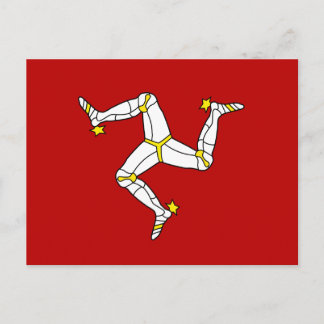Isle of Man Flagga Vykort
