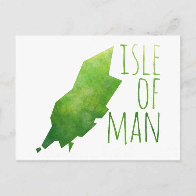 Isle of Man Karta Vykort (Framsida)