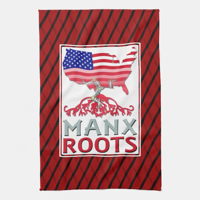 Isle of Man Manx American Kökshandduk (Vertikal)