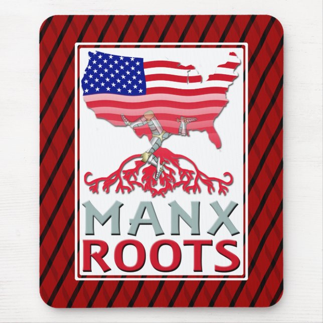 Isle of Man Manx American Mousemat Musmatta (Framsidan)