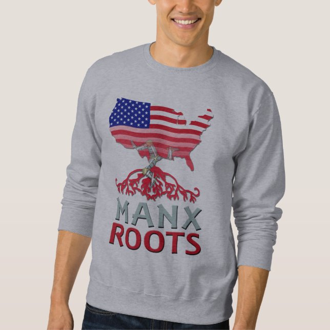 Isle of Man Manx American Sweatshirt (Framsida)