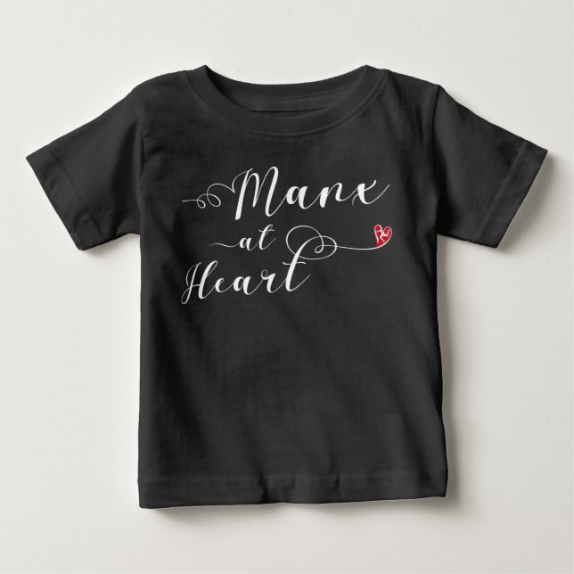 Isle of Man Manx i hjärtat T-shirt (Framsida)