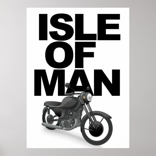 Isle of Man motorcykelracer Poster (Framsidan)