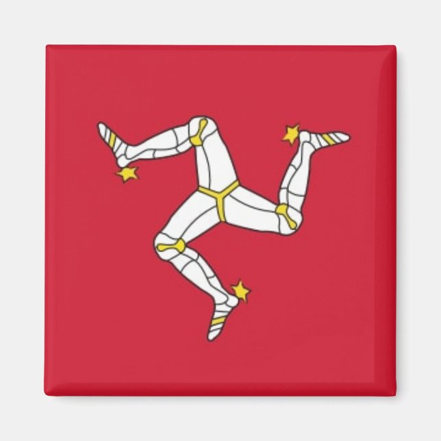 Isle of Man National World Flagga Magnet (Framsidan)