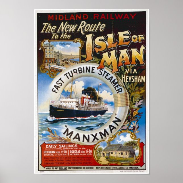 Isle of Man Print Poster (Framsidan)