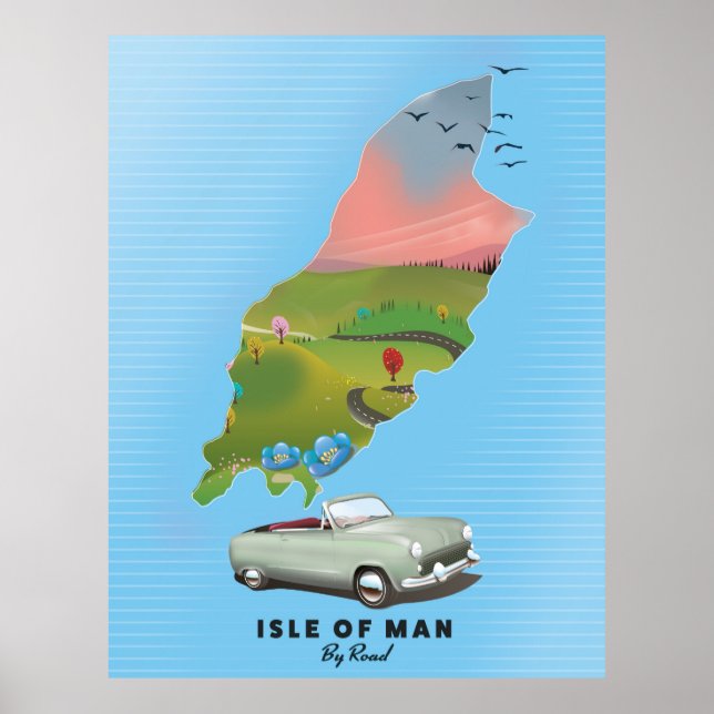 Isle of Man-reseaffisch Poster (Framsidan)