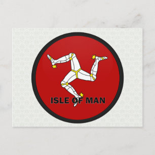 Isle of Man Roundel quality Flagga Vykort