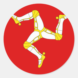 Isle of man runt klistermärke