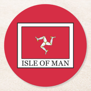 Isle of Man Underlägg Papper Rund