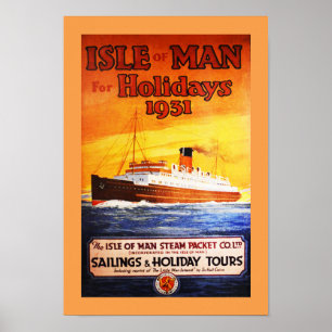 Isle of Man vintage affisch