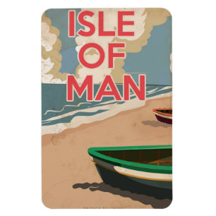 Isle of Man Vintage resor Poster Magnet