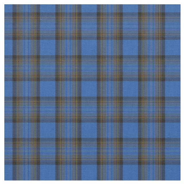 Isle of Skye Blue Tartan Play Mönster Tyg (Närbild)