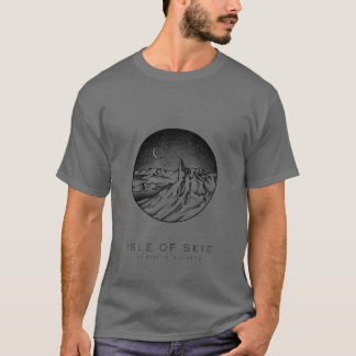 Isle of Skye Scotland Dotwork Art T Shirt