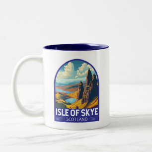 Isle of Skye Scotland Travel Art Vintage Två-Tonad Mugg