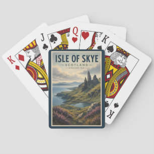 Isle of Skye Skottland Landskap Resa Konst Retro Casinokort