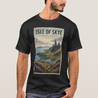 Isle of Skye Skottland Landskaps Resa Konst Retro