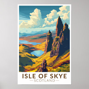 Isle of Skye Skottland Resa Konst Vintage Poster