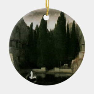 Isle of the Dead by Arnold Bocklin, Symbolism Art Julgransprydnad Keramik