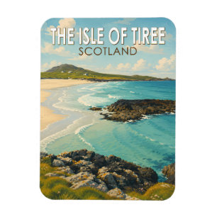 Isle of Tiree Skottland Illustration Resa Konst Magnet