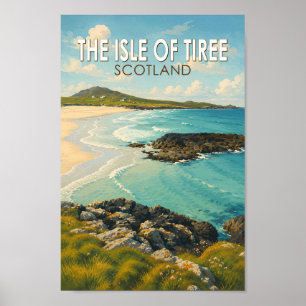 Isle of Tiree Skottland Illustration Resa Konst Poster