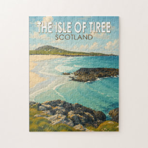 Isle of Tiree Skottland Illustration Resa Konst Pussel