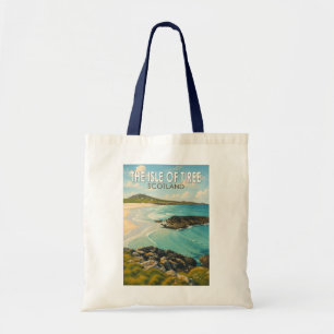 Isle of Tiree Skottland Illustration Resa Konst Tygkasse