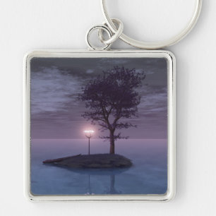 Isle of Wanderers Keychain Fyrkantig Silverfärgad Nyckelring
