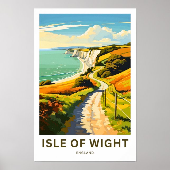 Isle of Wight England Travel Print Poster (Framsidan)