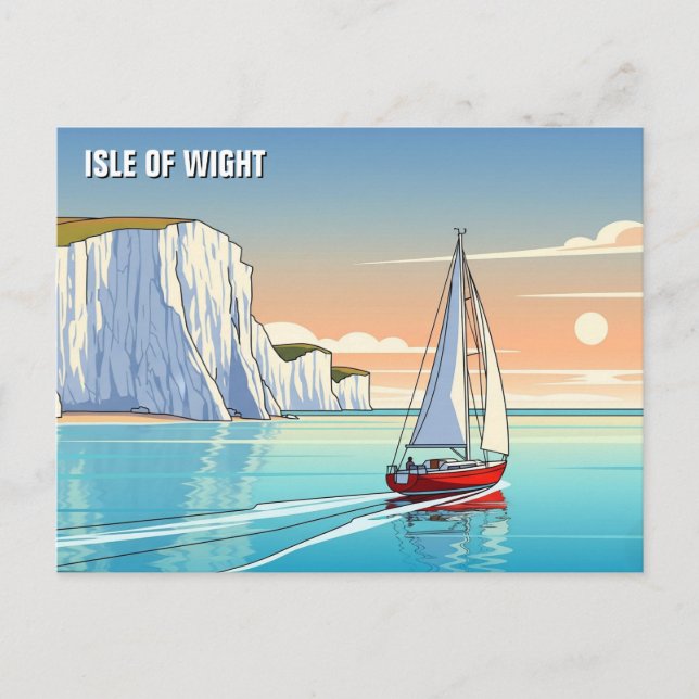 Isle of Wight England Travel Vykort (Framsida)