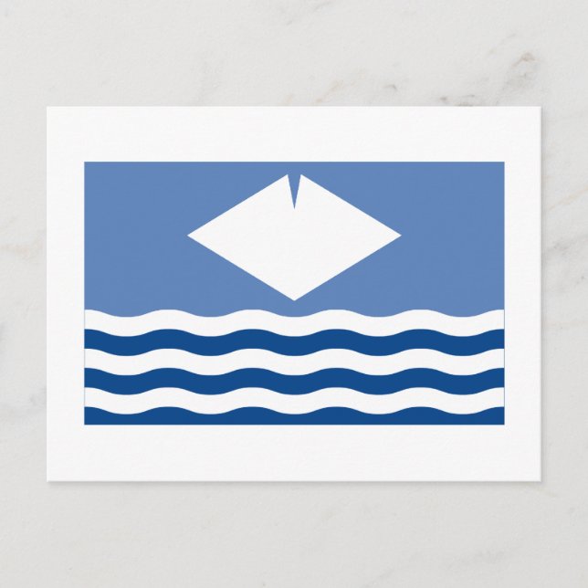 Isle of Wight Flagga Vykort (Framsida)