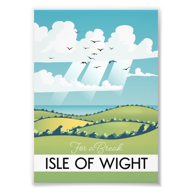Isle of Wight-resemappaffisch. Fototryck (Framsidan)