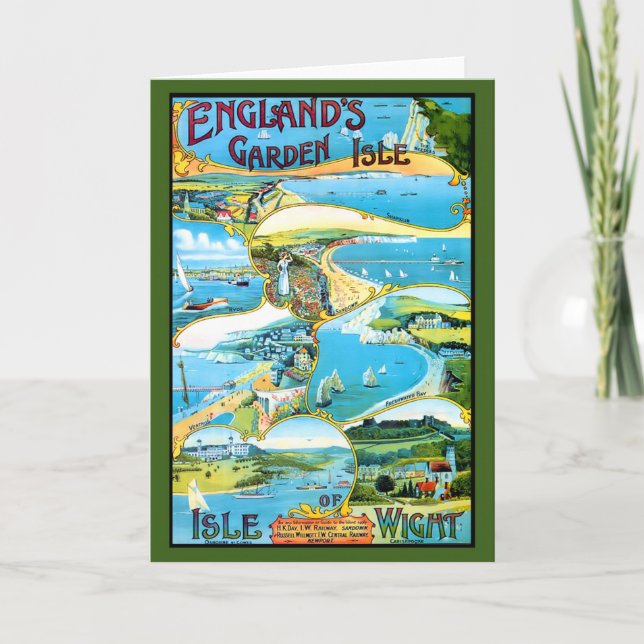 Isle of Wight Travel Poster Kort (Framsida)