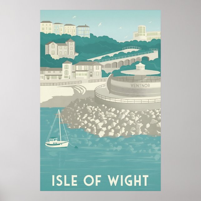 Isle of Wight Ventnor Resoraffisch Poster (Framsidan)