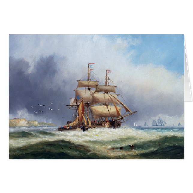 Isle of Wright Pilotbåt 1887 Hälsningskort (Framsidan Horizontal)