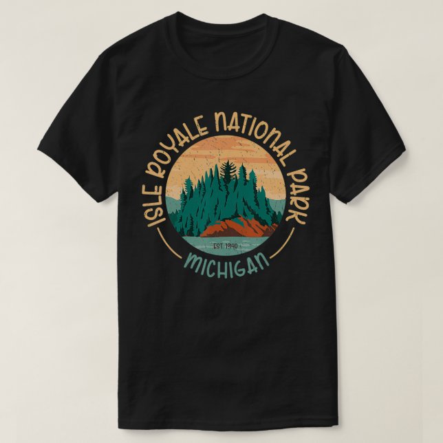 Isle Royale Michigan nationalpark Tshirts Moose S (Design framsida)