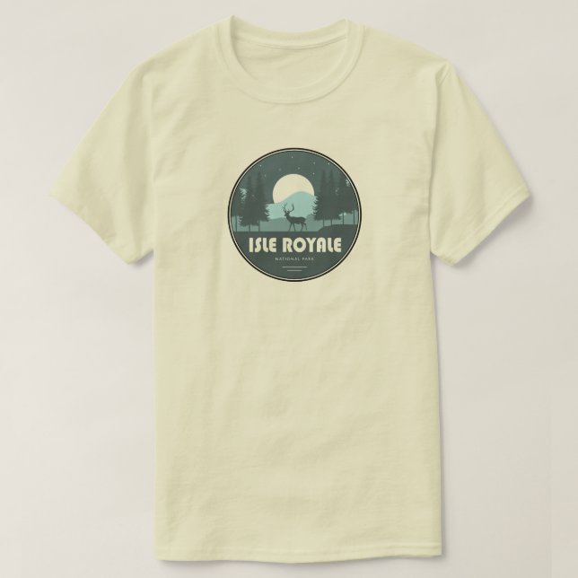 Isle Royale National Park Deer T Shirt (Design framsida)