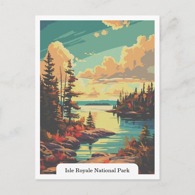 Isle Royale National Park, Michigan USA Vykort (Framsida)